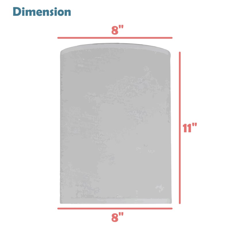 Aspen Creative 31261 Transitional Drum (Cylinder) Shaped Spider Fitter Lamp Shade in White Linen, 8" wide (8" x 8" x 11") - Image 4